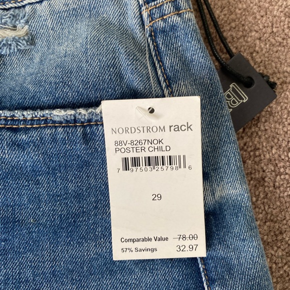 NWT- High Waisted Distressed Denim Shorts - Picture 3 of 5